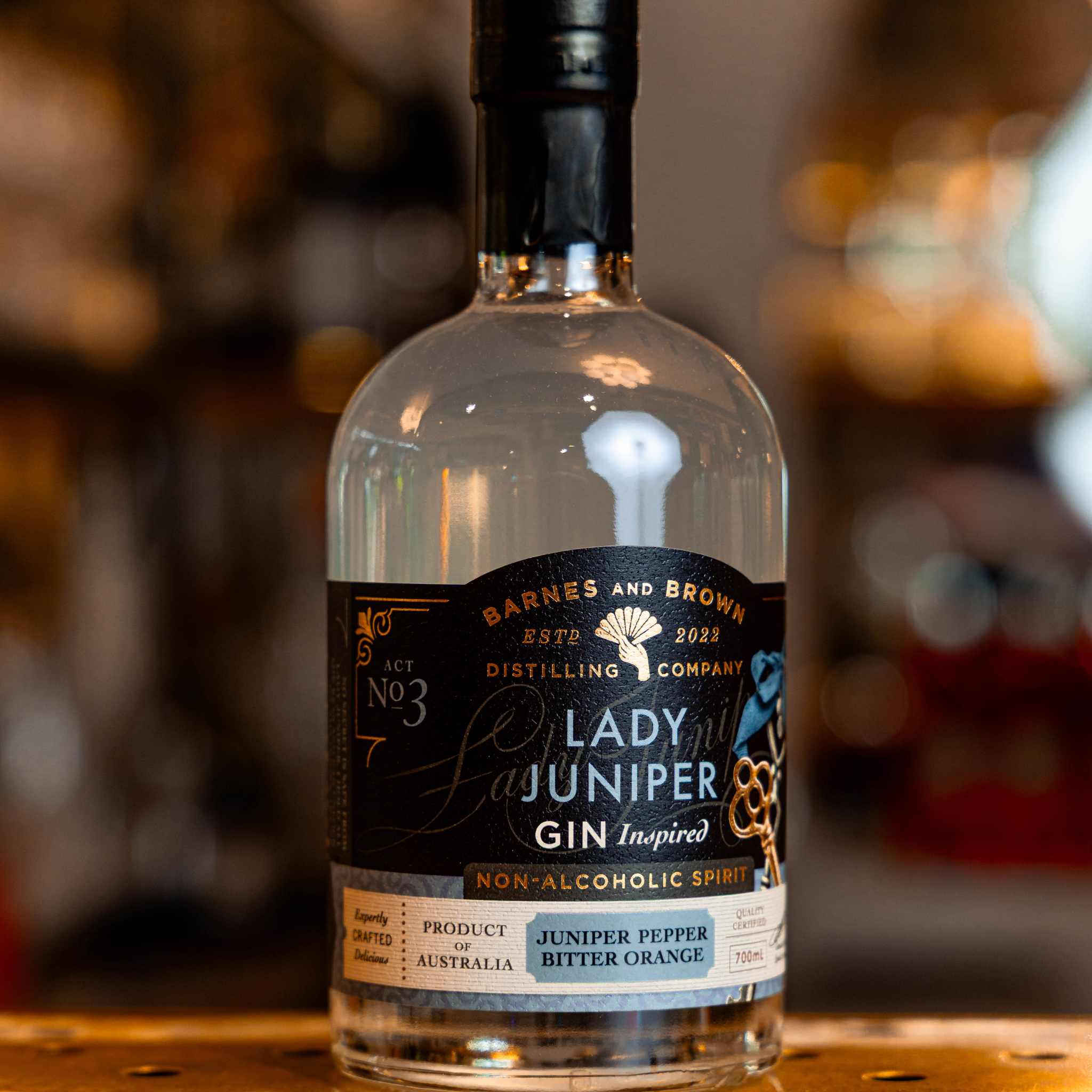 Barnes and Brown Lady Juniper Gin | Premium Alcohol-Free Gin | Bright Juniper & Botanical Notes | Alcohol-Free Alternative for Cocktails | 700 ml