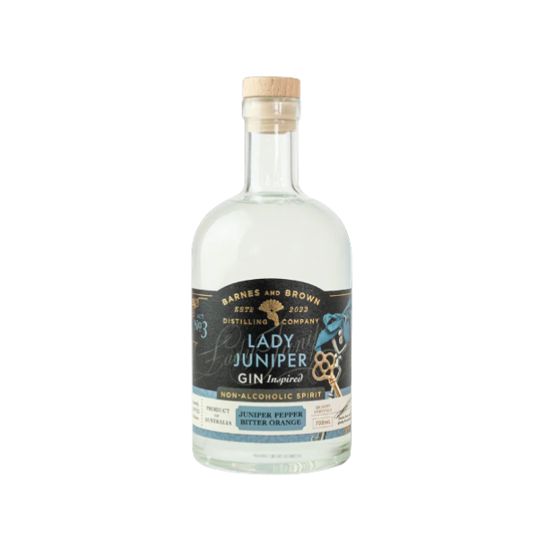 Barnes and Brown Lady Juniper Gin | Premium Alcohol-Free Gin | Bright Juniper & Botanical Notes | Alcohol-Free Alternative for Cocktails | 700 ml