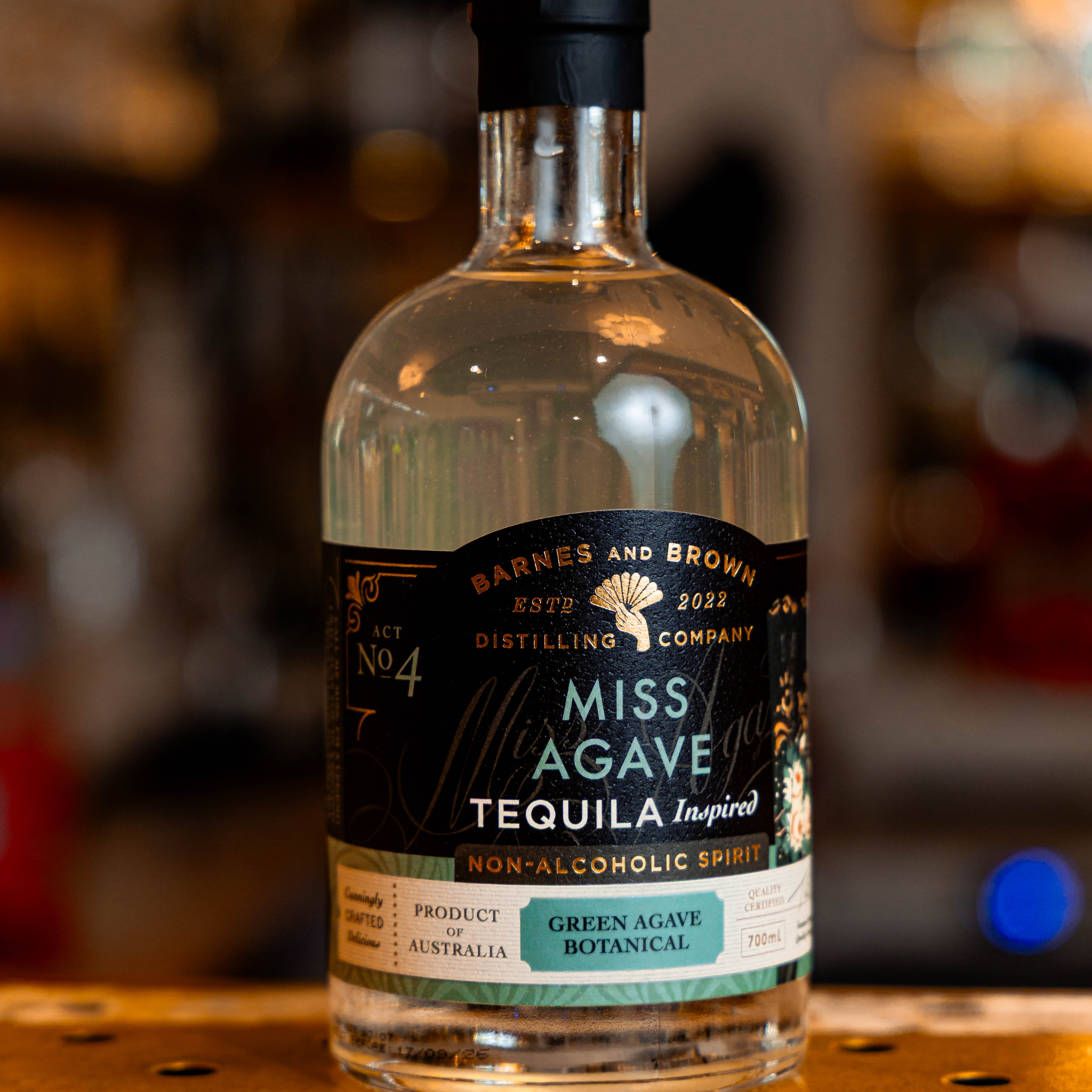 Barnes and Brown Miss Agave Tequila | Premium Alcohol-Free Tequila | Fresh Agave & Citrus Notes | Alcohol-Free Alternative for Cocktails | 700 ml
