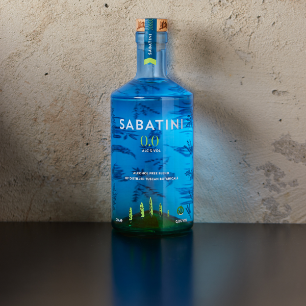 Sabatini 0.0 | Premium Alcohol-Free Gin | Tuscan Botanicals | Zero Alcohol Spirit Alternative | 700ml