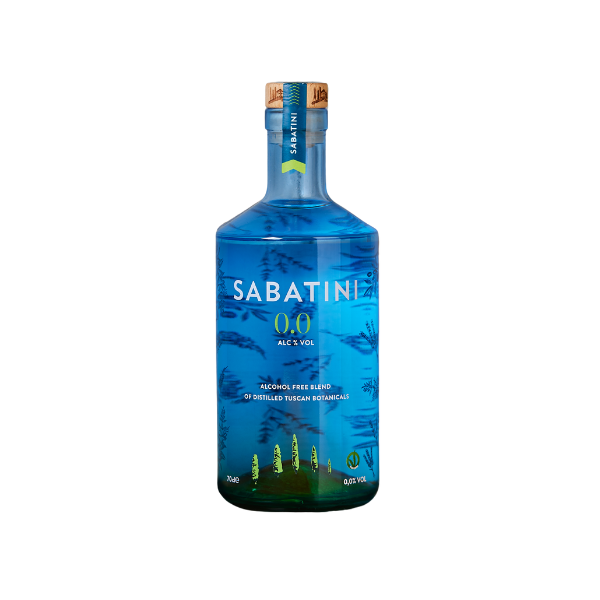 Sabatini 0.0 | Premium Alcohol-Free Gin | Tuscan Botanicals | Zero Alcohol Spirit Alternative | 700ml